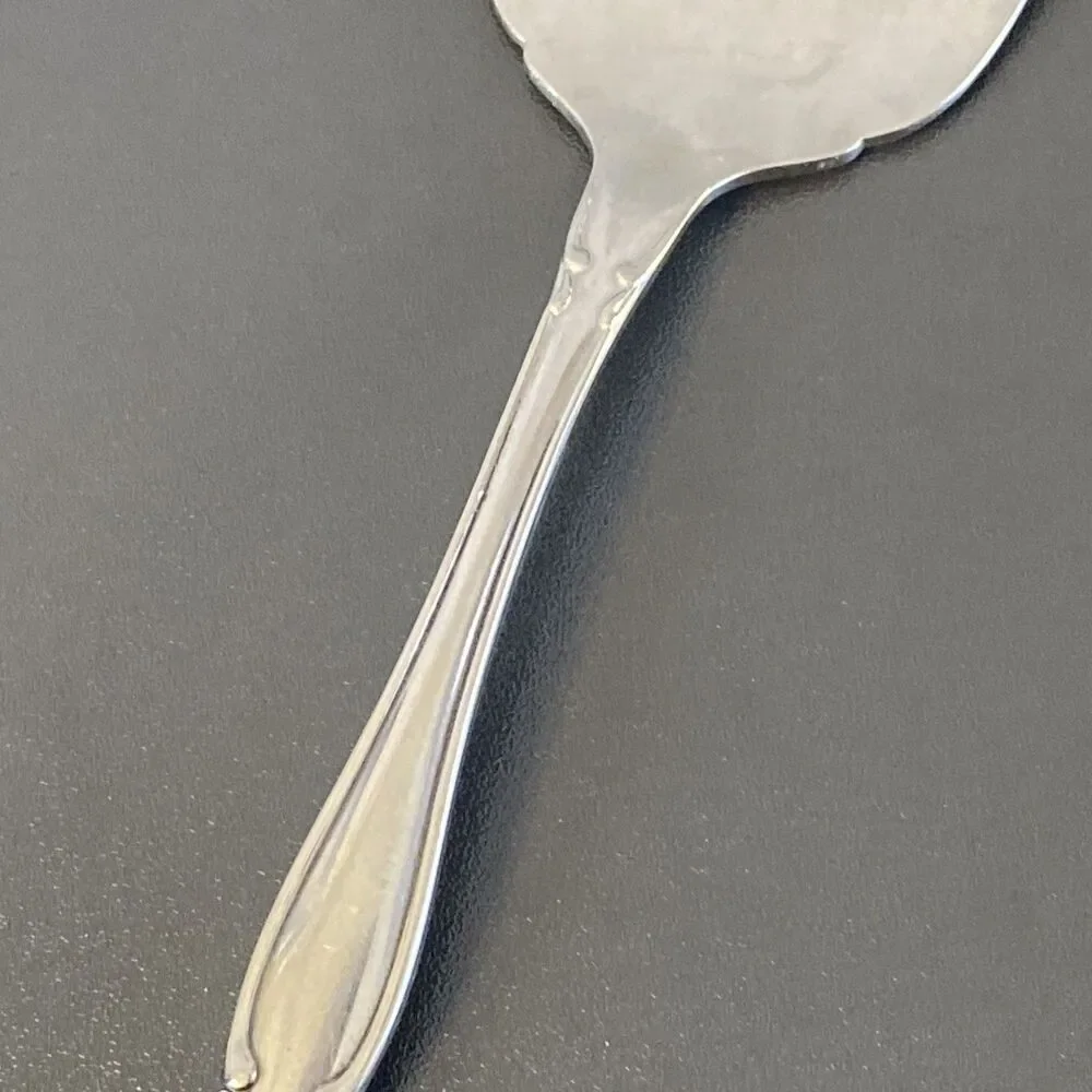 Vintage Oneida Community Stainless Floral Slotted Cake/Pie Server 9.5